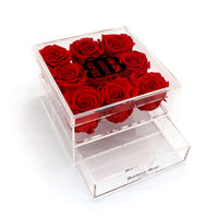 Boowey Bear Rose Akryl Box gaveide blomster