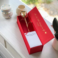 Boowey Bear gave butik roser guldrose 24 karat guld blomster overraskelse forever roser 24 karat guldrose