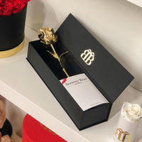 Boowey Bear gave butik roser guldrose 24 karat guld blomster overraskelse forever roser 24 karat guldrose